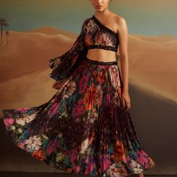 VERB BY PALLAVI SINGHEE Aretha Printed Flared Midi Skirt-picture-16
