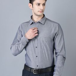 CANOE Smart Micro Checks Printed Pure Cotton Formal Shirt-image-39