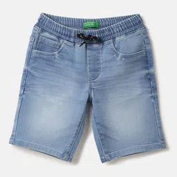 United Colors of Benetton Boys Washed Washed Denim Shorts-image-12