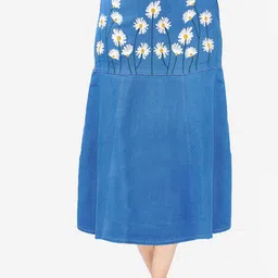 SUMAVI-FASHION Floral Embroidered A-Line Maxi Skirt-image-29