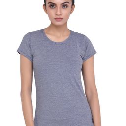 LAASA SPORTS Women Blue & White Printed Training or Gym T-shirt-image-62
