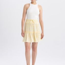 DeFacto Printed Flared Tiered Skirts-image-20