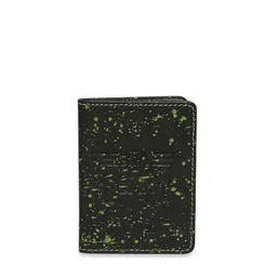 Being Human Men Green Abstract Printed Leather Two Fold Wallet-3