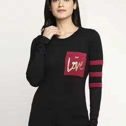 DOOR74 Women Typography Cotton T-shirt-picture-15