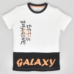 YOUMAA Boys Typography Printed Pure Cotton T-shirt-image-75