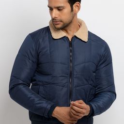 Status Quo Men Blue Padded Jacket-image-21