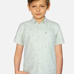 Gini and Jony Boys Conversational Printed Cotton Casual Shirt-95
