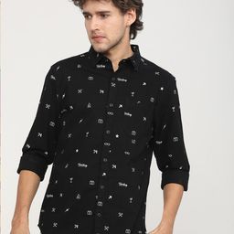 KETCH Men Slim Fit Opaque Printed Casual Shirt-image-60
