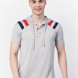Kalt Hooded Neck Short Sleeves Regular Fit T-shirt-image-95