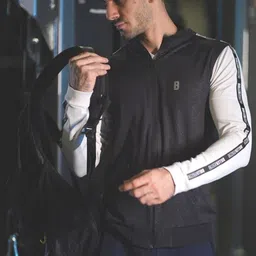 Baller Athletik Colourblocked Windcheater Training or Gym Signature Zip Up Sporty Jacket-image-57