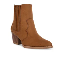 London Rag Women Block Heeled Suede Mid-Top Regular Boots-image-42