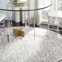 Safiya Carpet Grey Floral Hand-Tufted Woollen Carpets-image-40