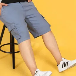 Instafab Plus Size Men Mid Rise Regular Fit Outdoor Shorts-picture-46
