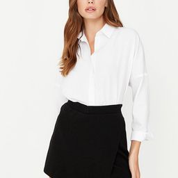 Trendyol Women Black Solid Mini Wrap Skirt-image-86