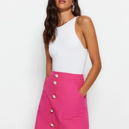 Trendyol A-Line Mini Pure Cotton Skirt-image-97
