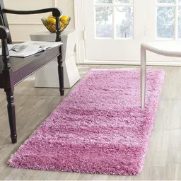 IMRA CARPET Pink Solid Woollen Carpet-image-12