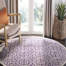 Safiya Carpet Purple & White Ethnic Motifs Woollen Carpets-picture-16