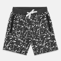 Pantaloons Junior Boys Grey Melange Conversational Printed Shorts-13