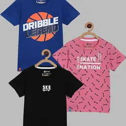 3PIN Boys Multicoloured 3 Printed T-shirt-picture-11
