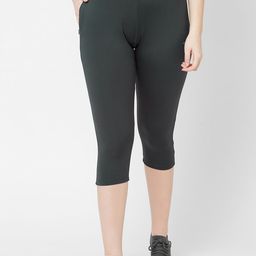 Sweet Dreams Women Grey Solid Three Fourth Length Workout Tights-picture-17