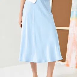 Koton Flared Midi Skirt-image-4