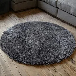 Safiya Carpet Grey Anti-Skid Round Carpet-image-5