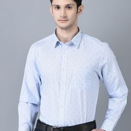 CANOE Micro Ditsy Printed Pure Cotton Smart Formal Shirt-image-41