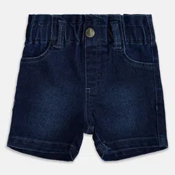 Pantaloons Baby Girls Blue Denim Shorts-picture-46