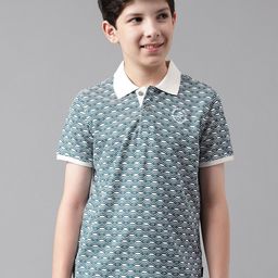 Beverly Hills Polo Club Boys Printed Polo Collar Pure Cotton T-shirt-image-63