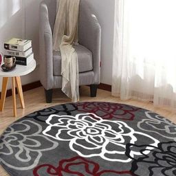 Safiya Carpet Grey & White Floral Hand Tufted Woollen Carpet-image-59