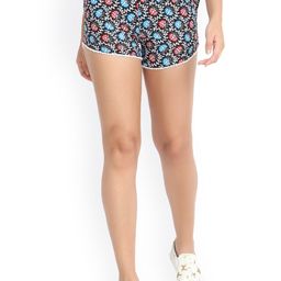 GUTI Women Floral Printed Mid-Rise Cotton Shorts-image-95