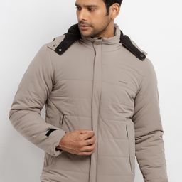 Status Quo Men Grey Quilted Hooded Jacket-picture-25