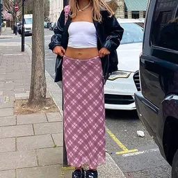 LULU & SKY Geometric Printed Straight Skirt-picture-11