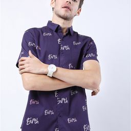 KETCH Men Purple Slim Fit Printed Casual Shirt-image-10