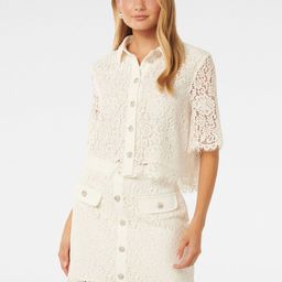Forever New Lara Lace Scallop Mini A-Line Skirt-4