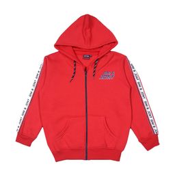 Gini and Jony Boys Printed Fleece Hooded Bomber Jacket-image-57