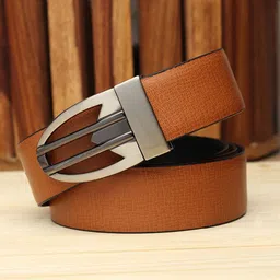 Kastner Men Black & Tan Textured Reversible Belt-18