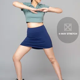 RYZ Mid Rise Sports Skirt with Pockets-23