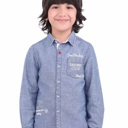 One Friday Boys Blue Comfort Casual Shirt-image-93