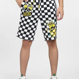 Jack & Jones Men White Checked Shorts-image-102