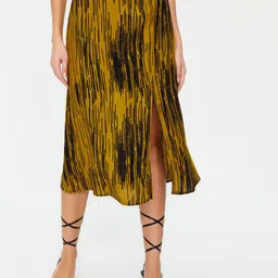 Trendyol Abstract Printed A-Line Midi Skirt-image-34