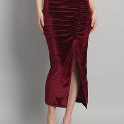 VAARARO Women A-Line Midi Skirt-image-83