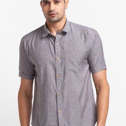 SARVAMOHAN Men Purple Original Printed Casual Shirt-image-17