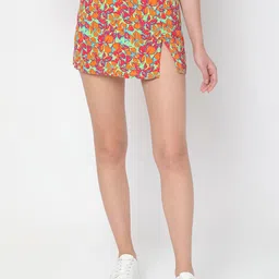 Vero Moda Floral Printed Mini Straight Side Slit Skirt-picture-44