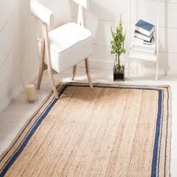 Art Avenue Steps Brown & Blue Braided Jute Rectangular Rug-image-54