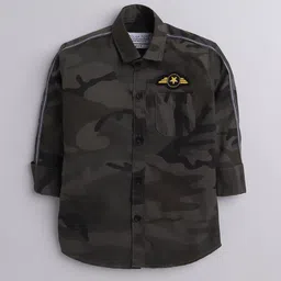 Polka Tots Boys Classic Printed Cotton Casual Shirt-image-99