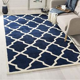 IMRA CARPET Blue Geometric Woollen Carpet-picture-48