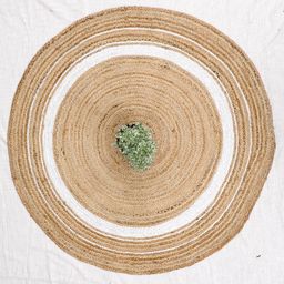 Art Avenue Brown & White Braided Round Jute Rug-image-61