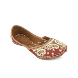DESI COLOUR Women Embellished Ethnic Mojaris Flats-picture-48