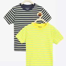 Campana Boys Yellow & Blue 2 Striped T-shirt-image-85